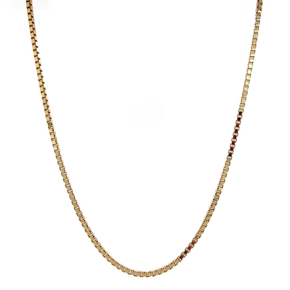 Vintage 14K Gold Long Necklace Venetian 50.5 cm