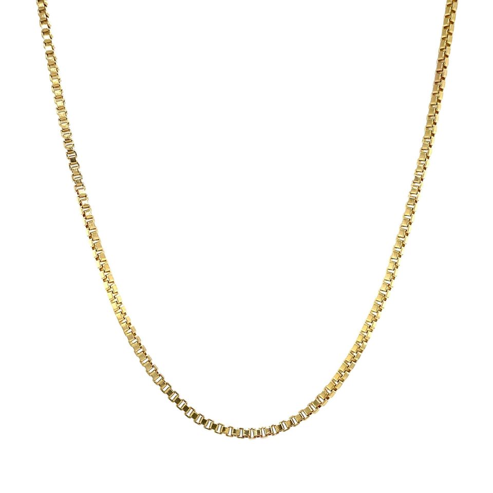 Vintage 14K Gold Long Necklace Venetian 50 cm