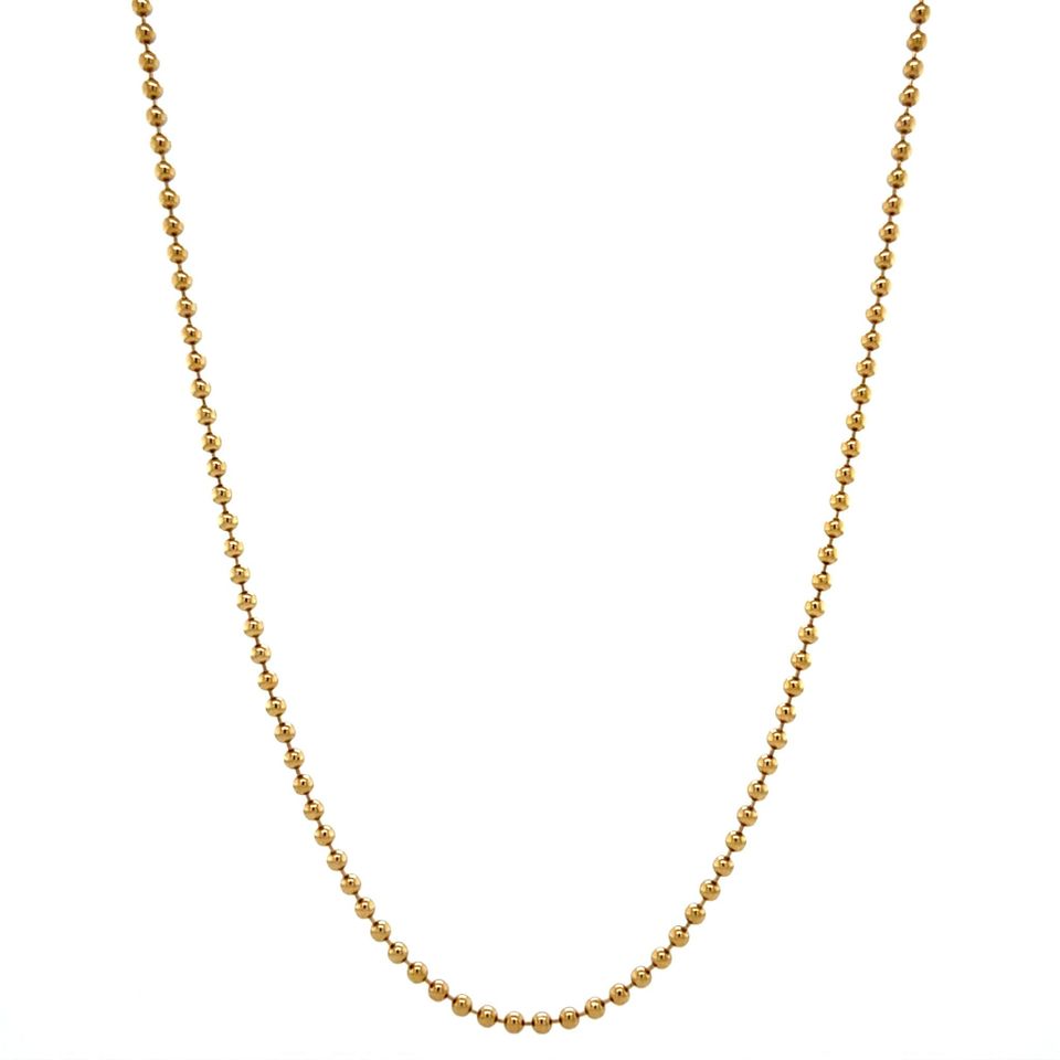 Vintage 18K Gold Bead Necklace