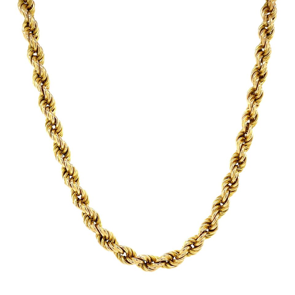 Vintage 14K Gold Necklace Rope 47 cm