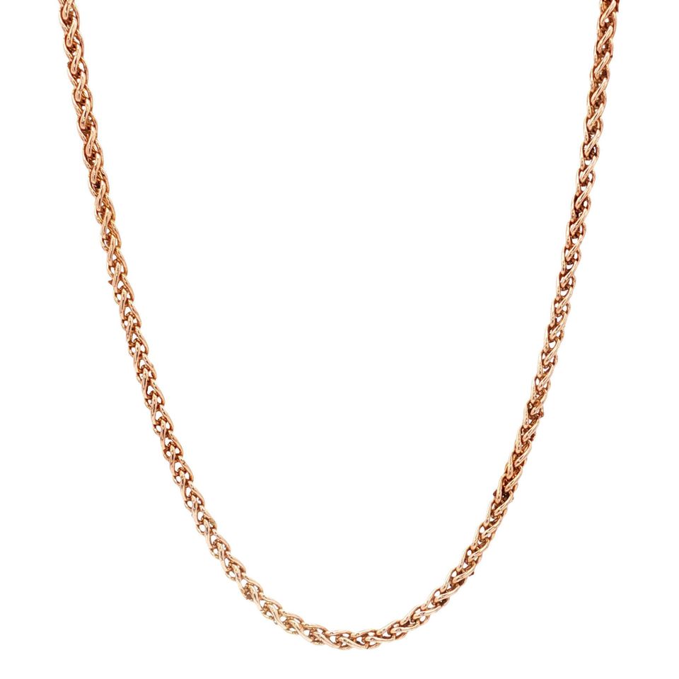 Vintage 14K Rose Gold Foxtail Necklace