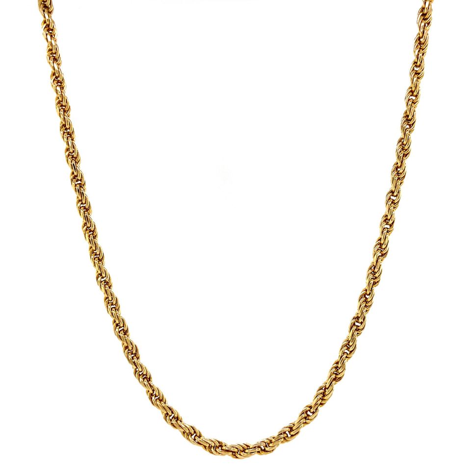Vintage 14K Gold Necklace Rope 46 cm