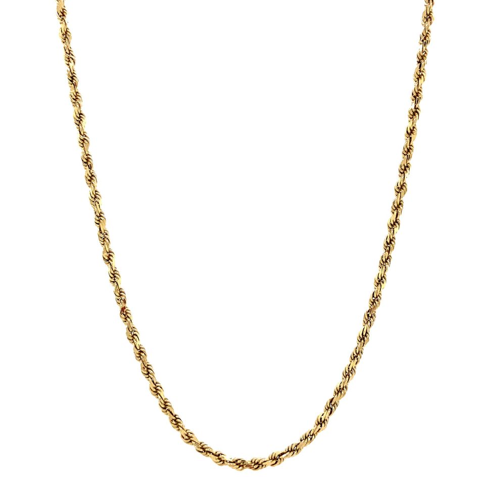 Vintage 14K Gold Necklace Rope 66.5 cm