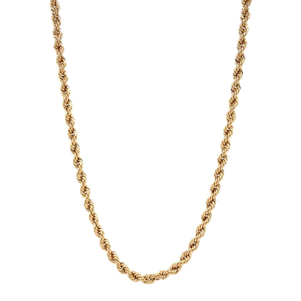 Vintage 14K Gold Rope Necklace