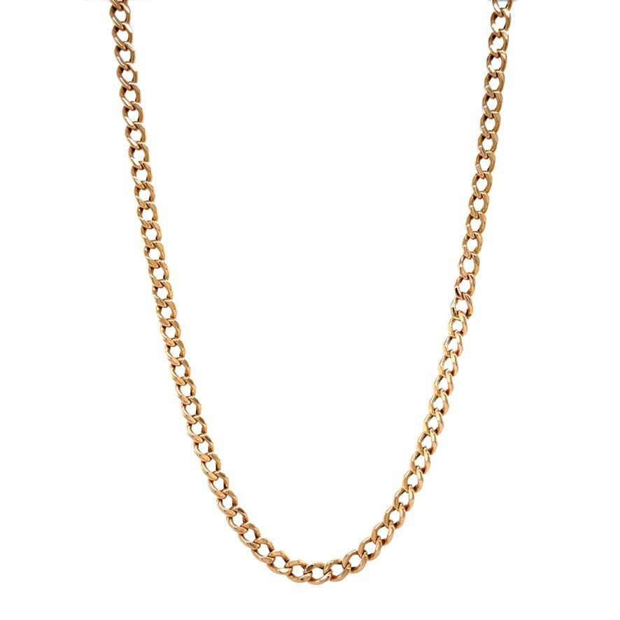 Vintage 14K Gold Curb Necklace