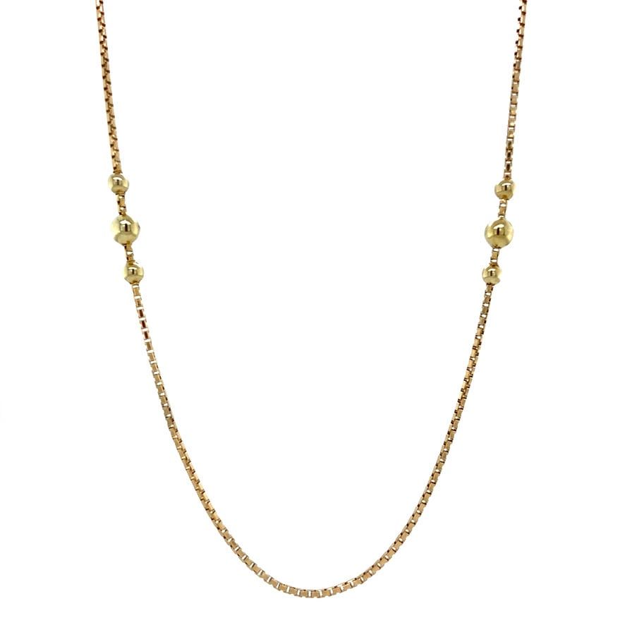 Vintage 14K Gold Venetian Necklace with Bead