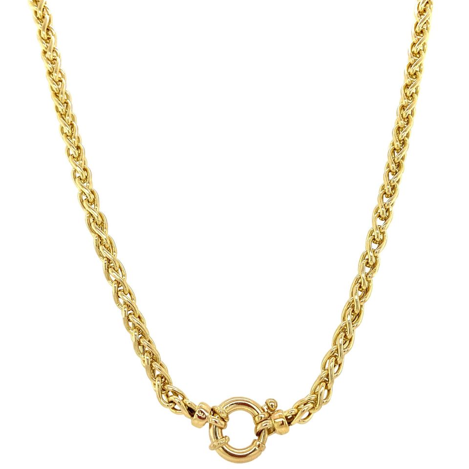 Vintage 14K Gold Necklace Foxtail 45 cm