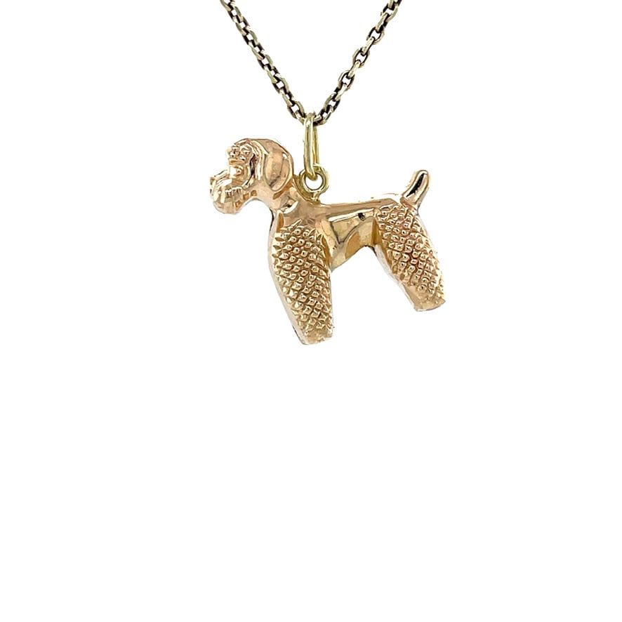Vintage 14K Gold Poodle Pendant