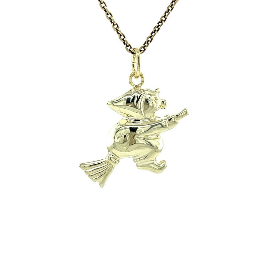 Vintage 14K Gold Heks Pendant