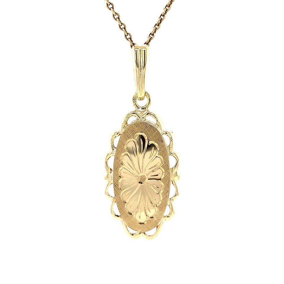 Vintage 14K Gold Pendant with Engraving