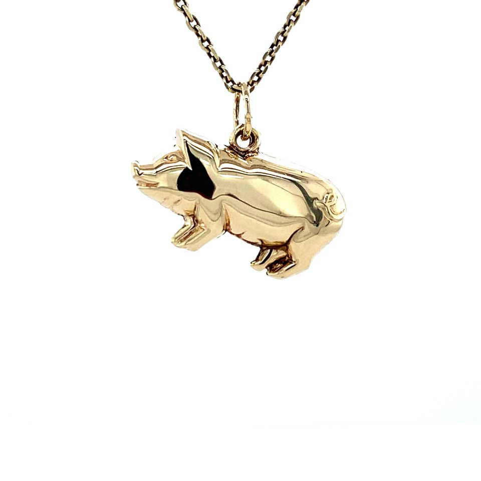 Vintage 14K Gold Varken Pendant