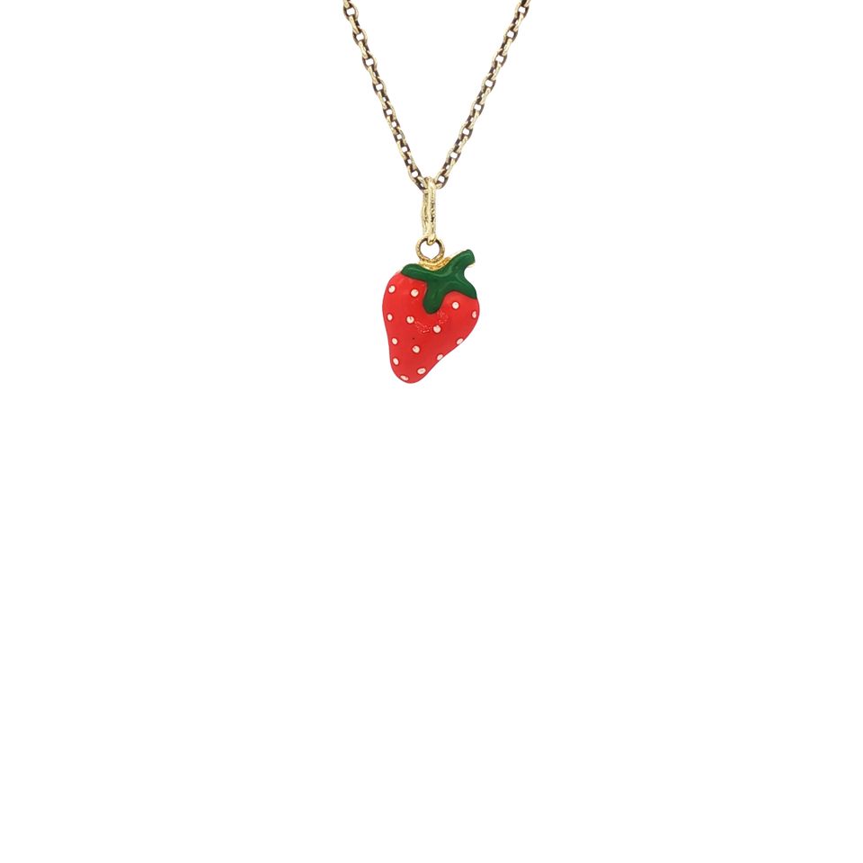 Vintage 14K Gold Aardbei Pendant