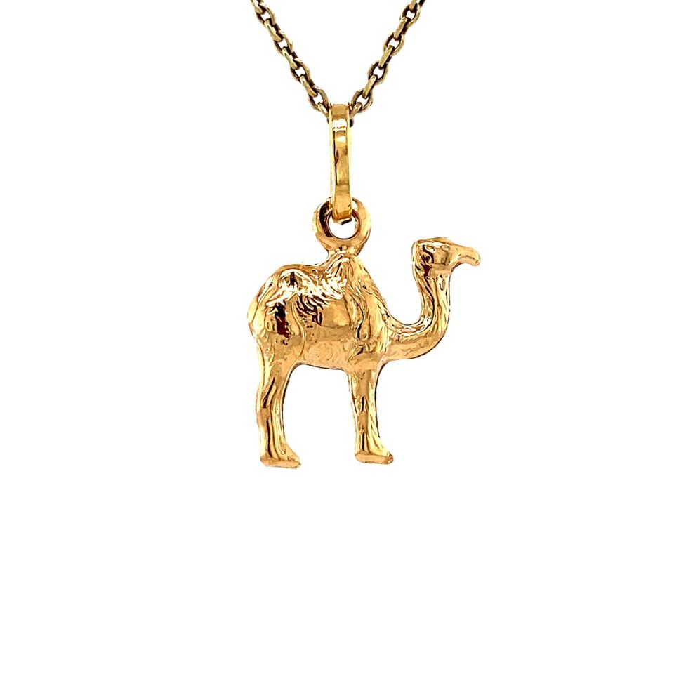 Vintage 18K Gold Camel Pendant