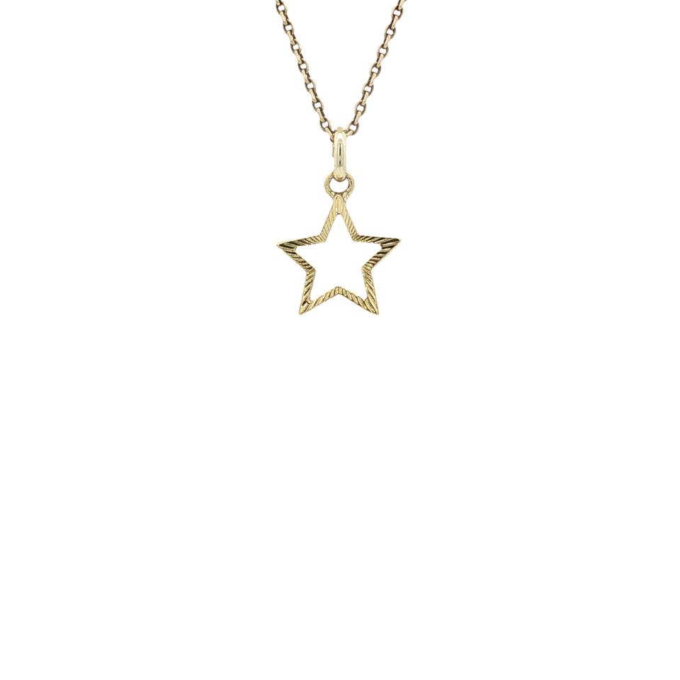 Vintage 14K Gold Star Pendant