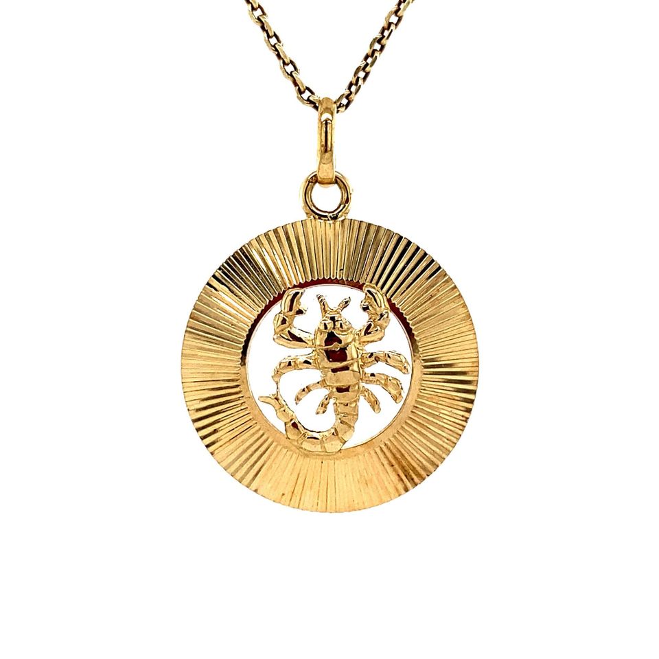 Vintage 14K Gold Pendant Scorpion