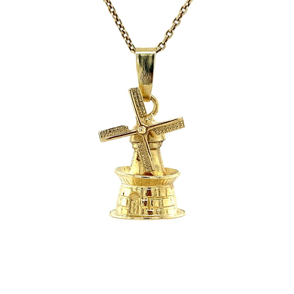 Vintage 14K Gold Pendant Nederlandse Windmolen