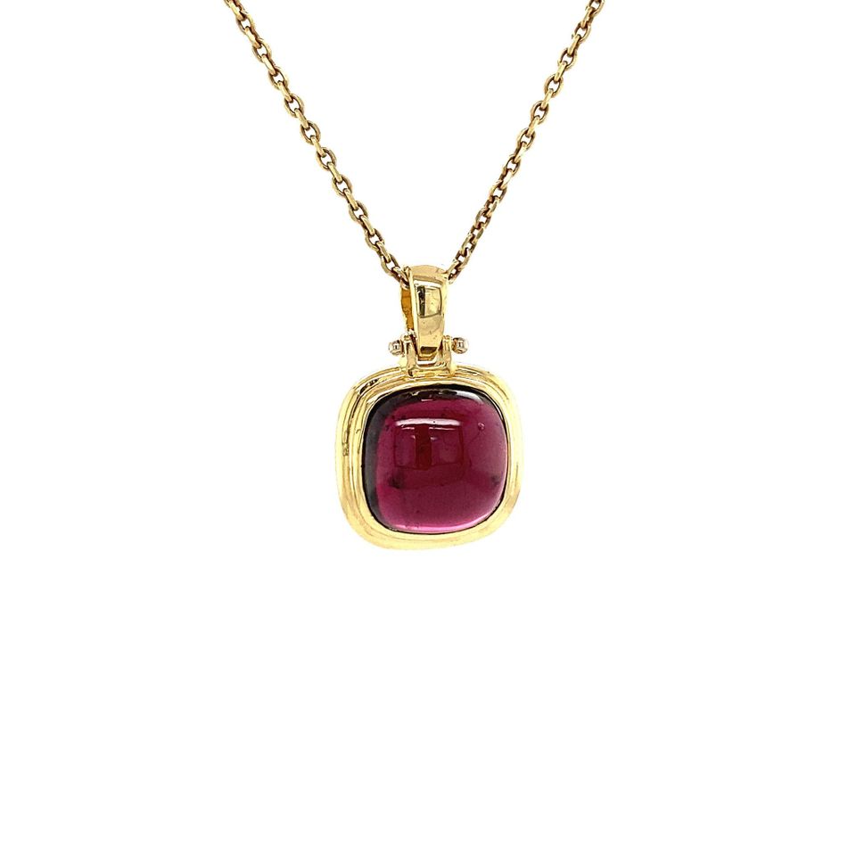 Vintage 14K Gold Pendant with Garnet