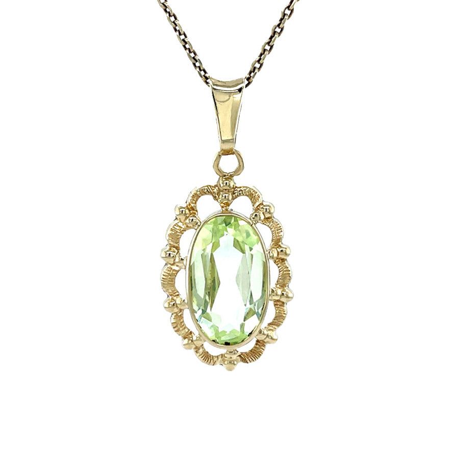 Vintage 14K Gold Pendant with Spinel
