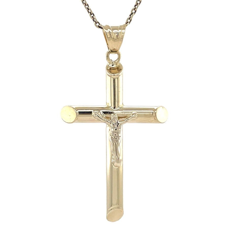 Vintage 14K Gold Cross with Jesus Pendant