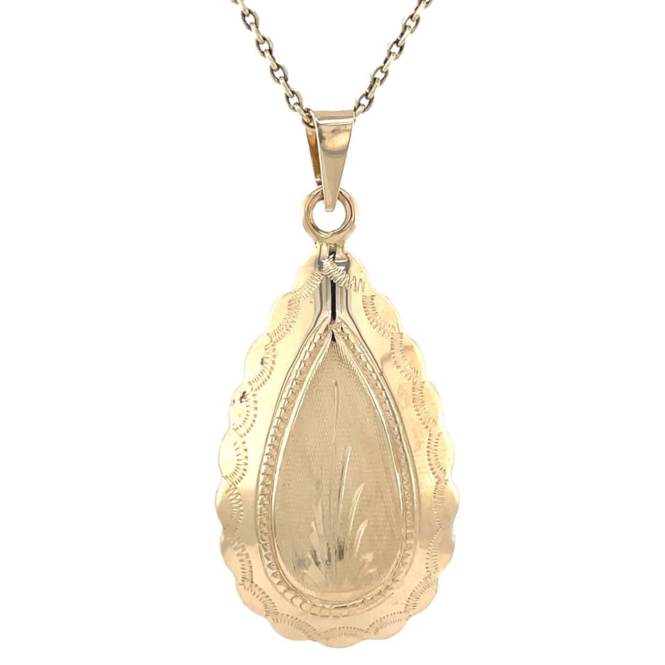 Vintage 14K Gold Pendant with Engraving
