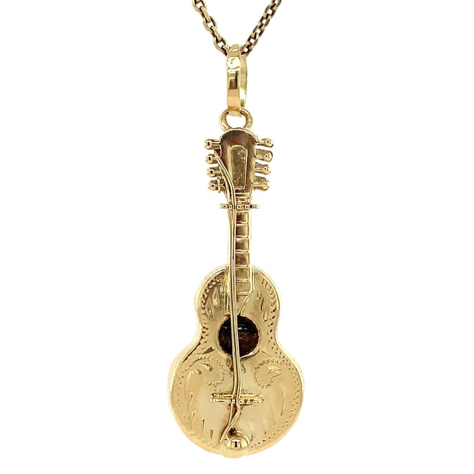 Vintage 14K Gold Pendant Gitaar