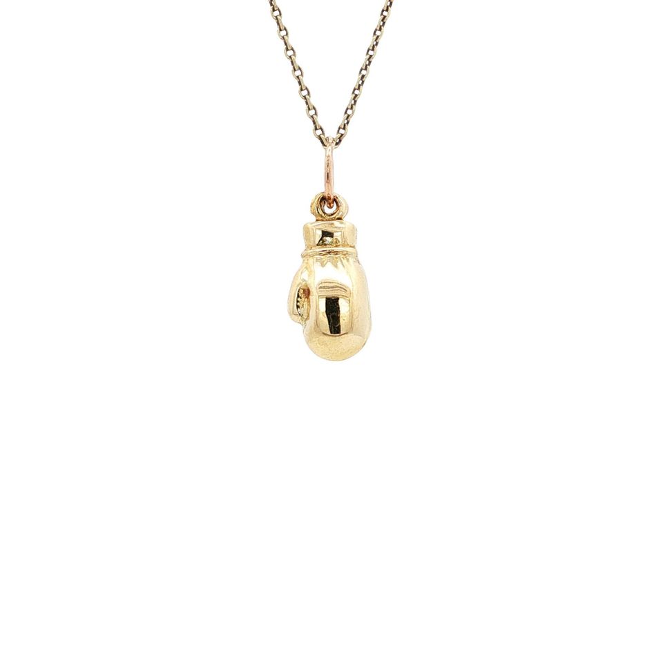 Vintage 14K Gold Bokshandschoenen Pendant