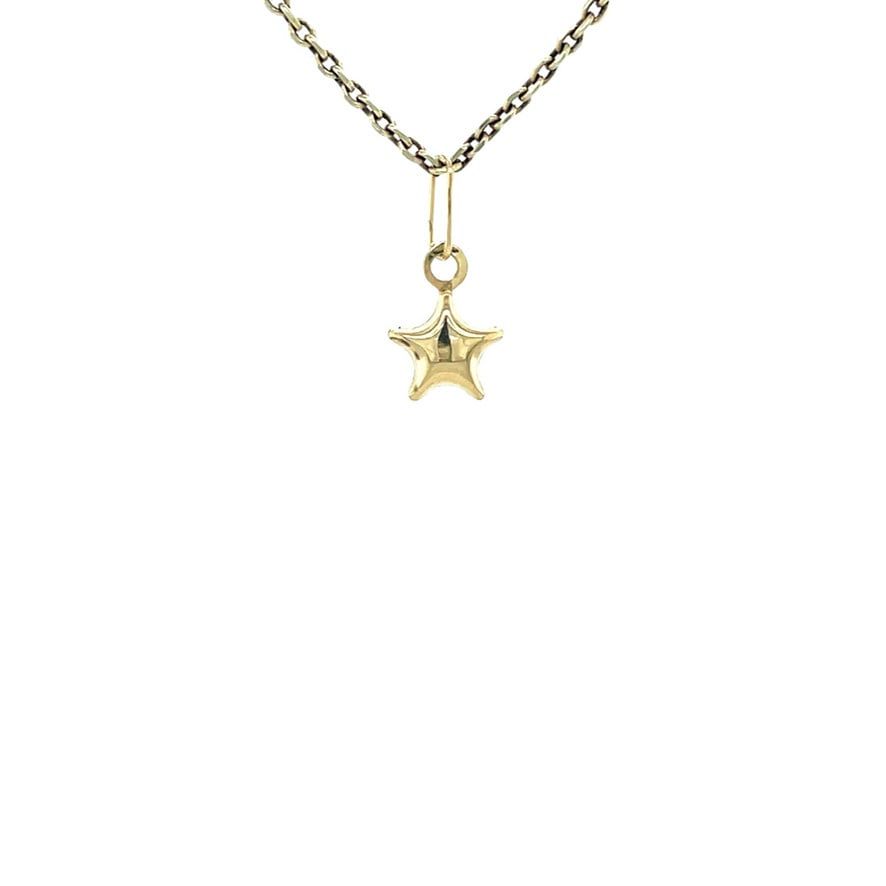 Vintage 18K Gold Star Pendant