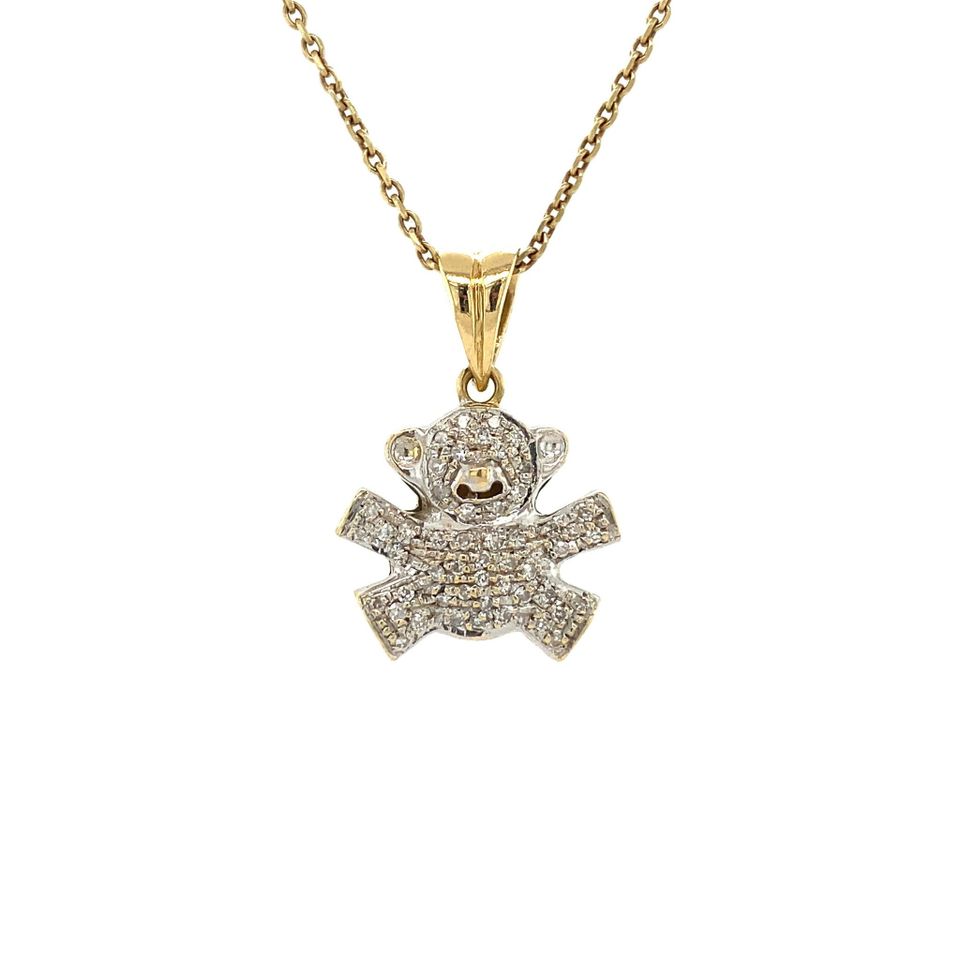 Vintage 18K Gold Berenhanger with Diamond Pendant