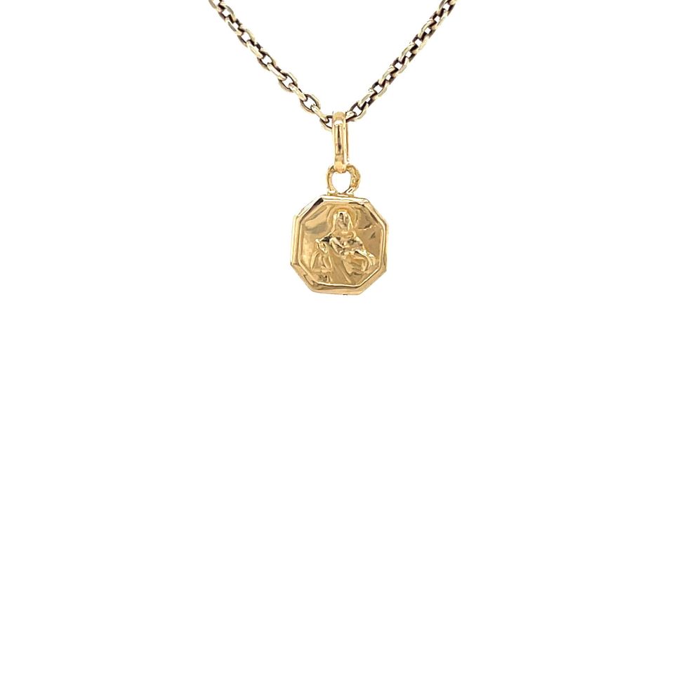 Vintage 14K Gold Pendant with Jozef, Mary and Jesus