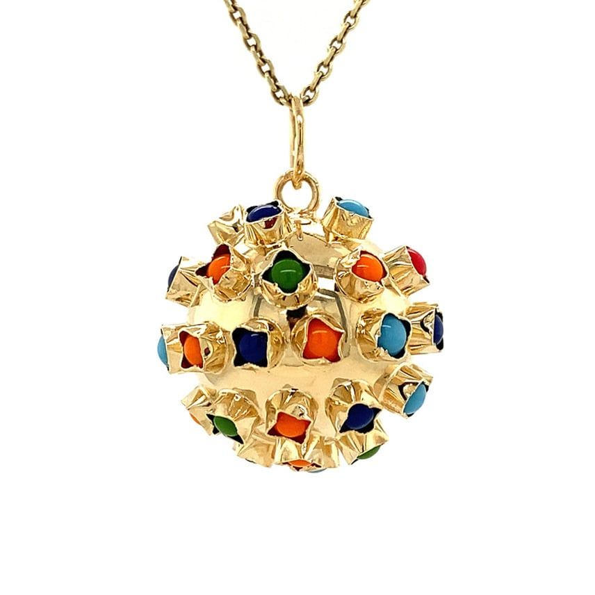 Vintage 14K Gold Sputnik Pendant
