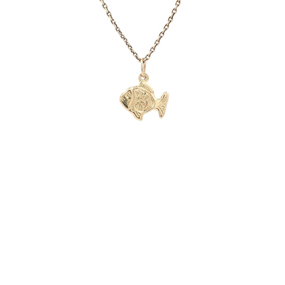 Vintage 14K Gold Fish Pendant