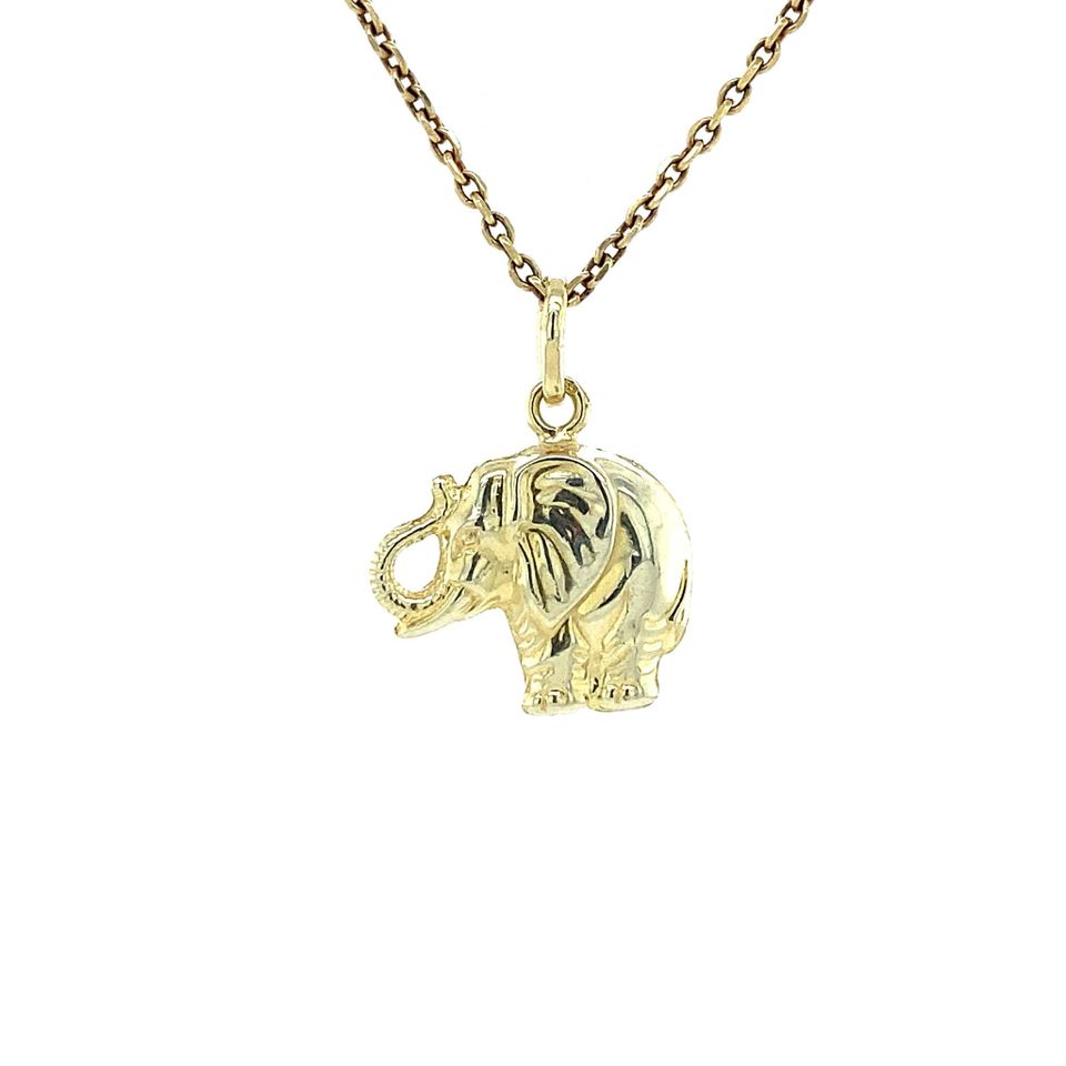 Vintage 14K Gold Pendant Elephant