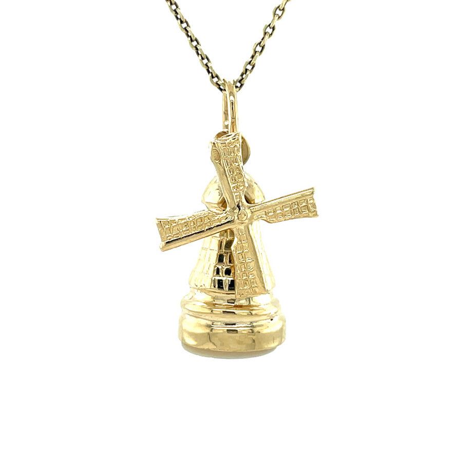 Vintage 14K Gold Molen Pendant with Mother of Pearl