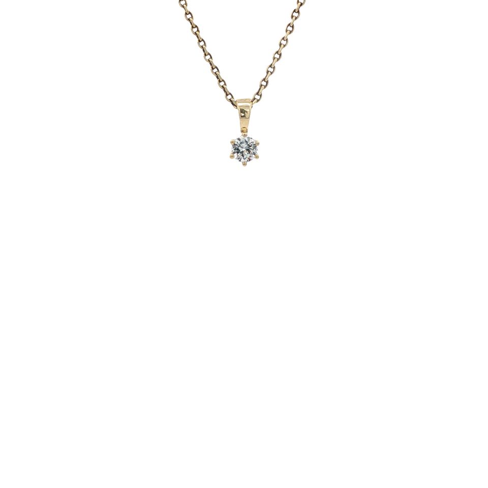 Vintage 14K Gold Pendant with Cubic Zirconia