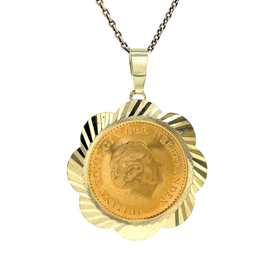 Vintage 14K Gold Coin Pendant