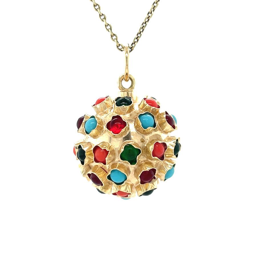 Vintage 14K Gold Sputnik Pendant