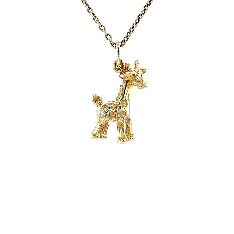 Vintage 14K Gold Giraffe Pendant
