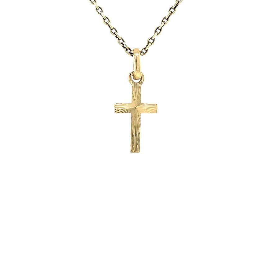 Vintage 18K Gold Cross Pendant