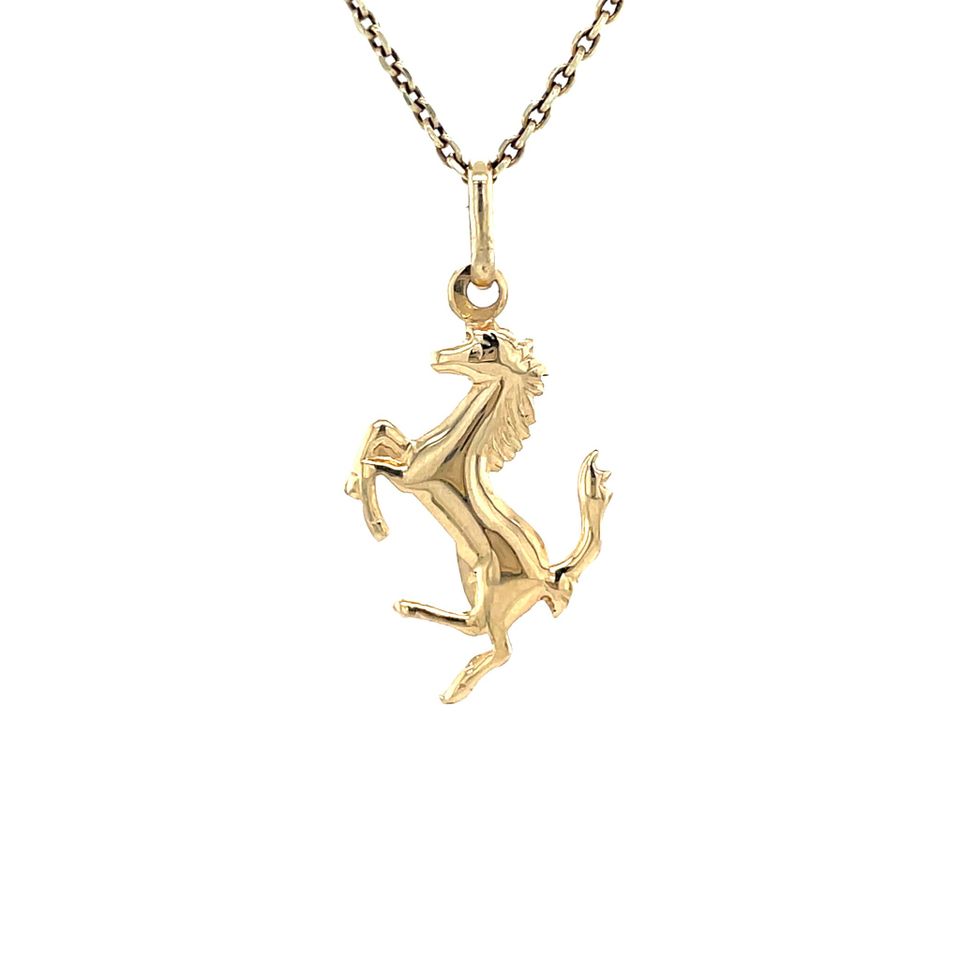 Vintage 14K Gold Paard Pendant