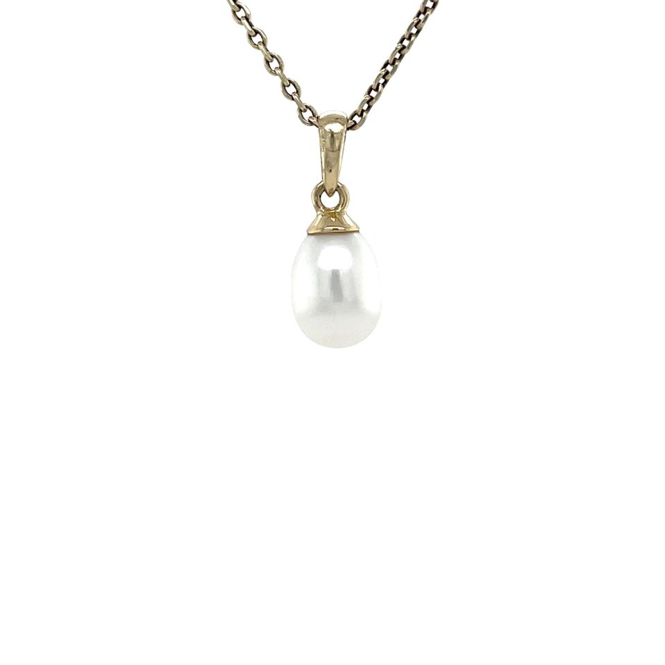 Vintage 14K Gold Pendant with Pearl