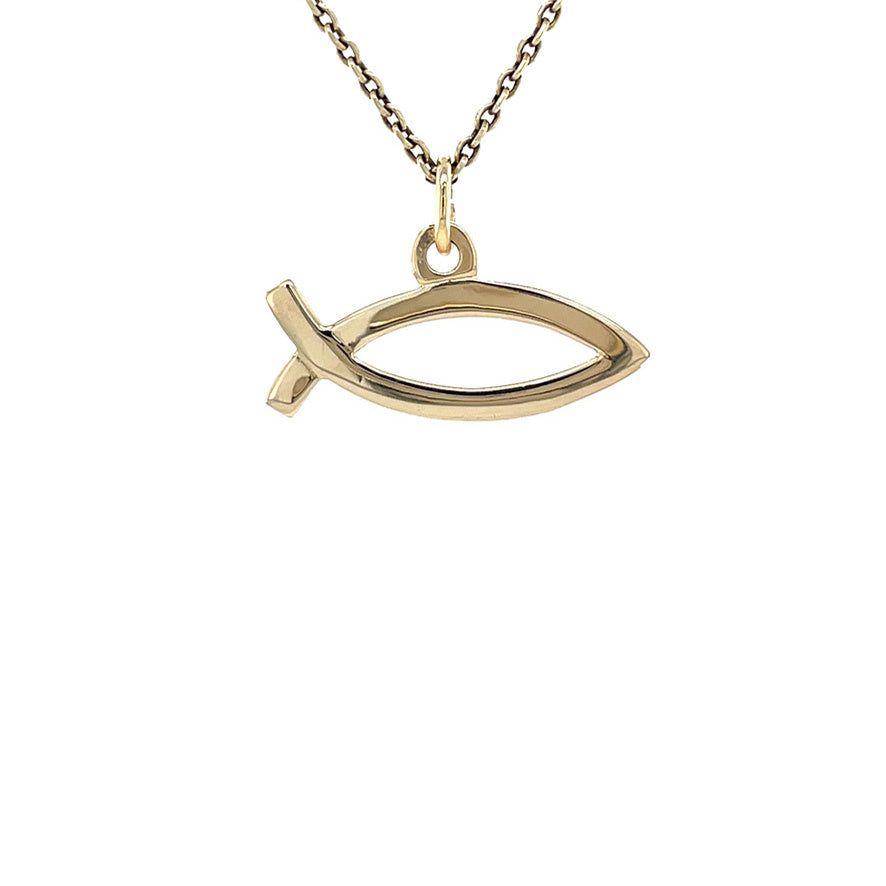 Vintage 14K Gold Ichthus Fish Pendant
