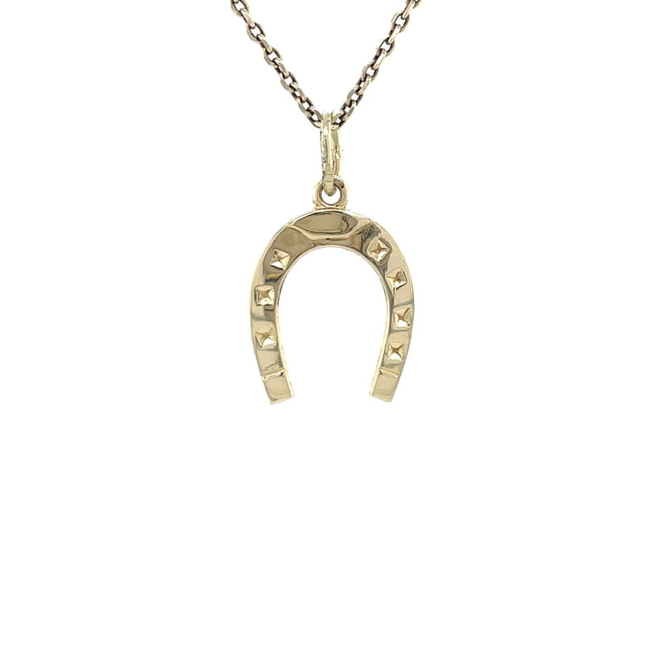 Vintage 14K Gold Hoefijzer Pendant