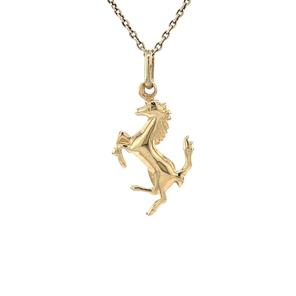 Vintage 14K Gold Paard Pendant