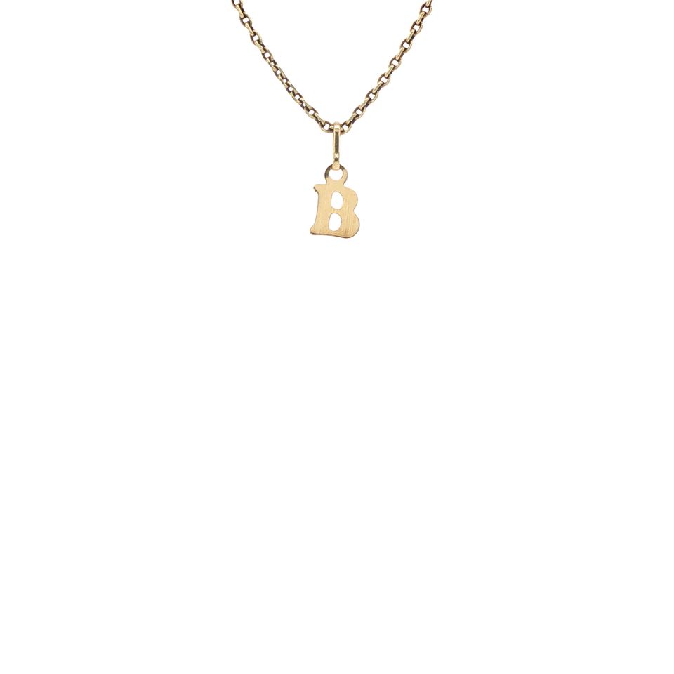 Vintage 14K Gold Letter B Pendant