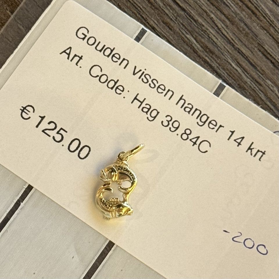 Vintage 14K Gold Fish Pendant