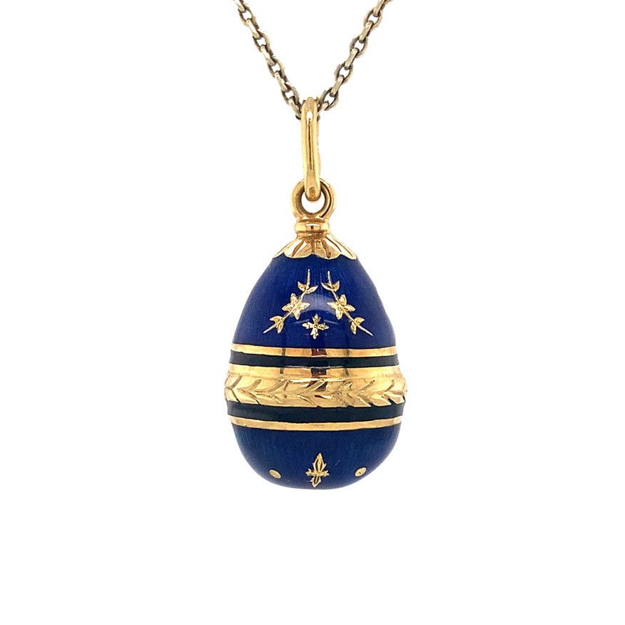 Vintage Fabergé Ei 18K Gold Pendant