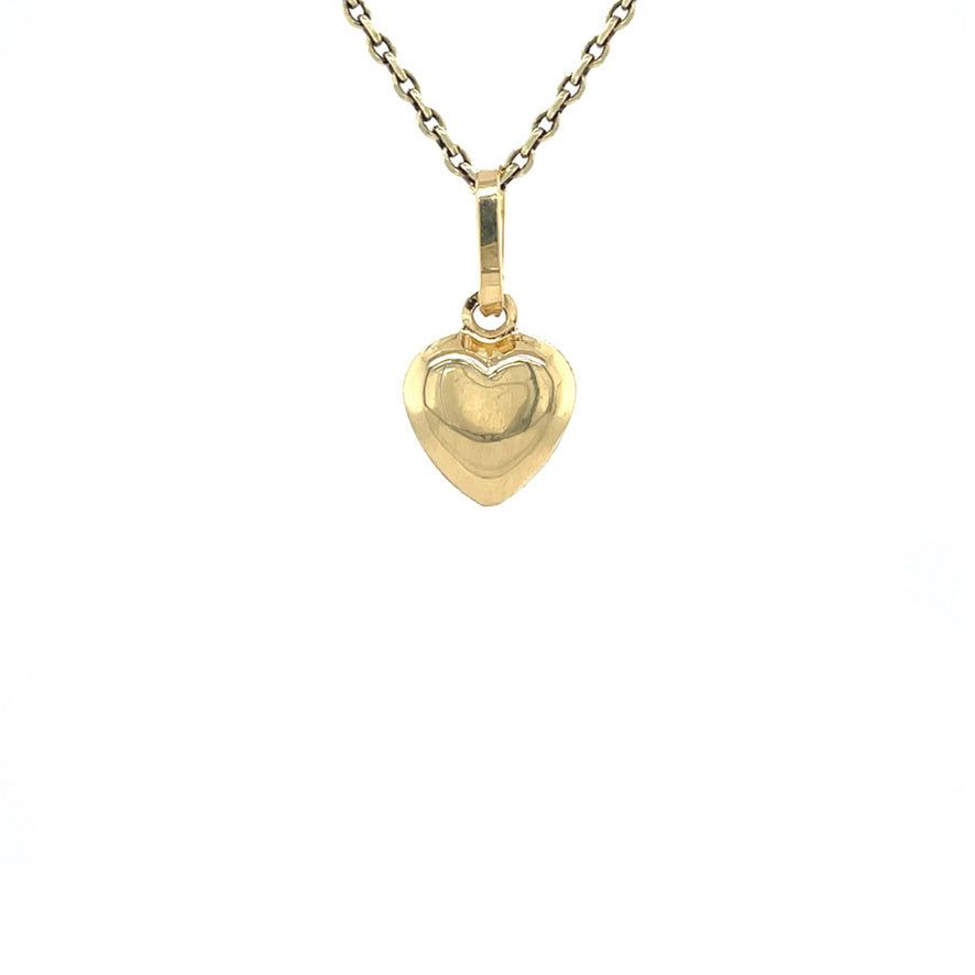 Vintage 18K Gold Heart Pendant