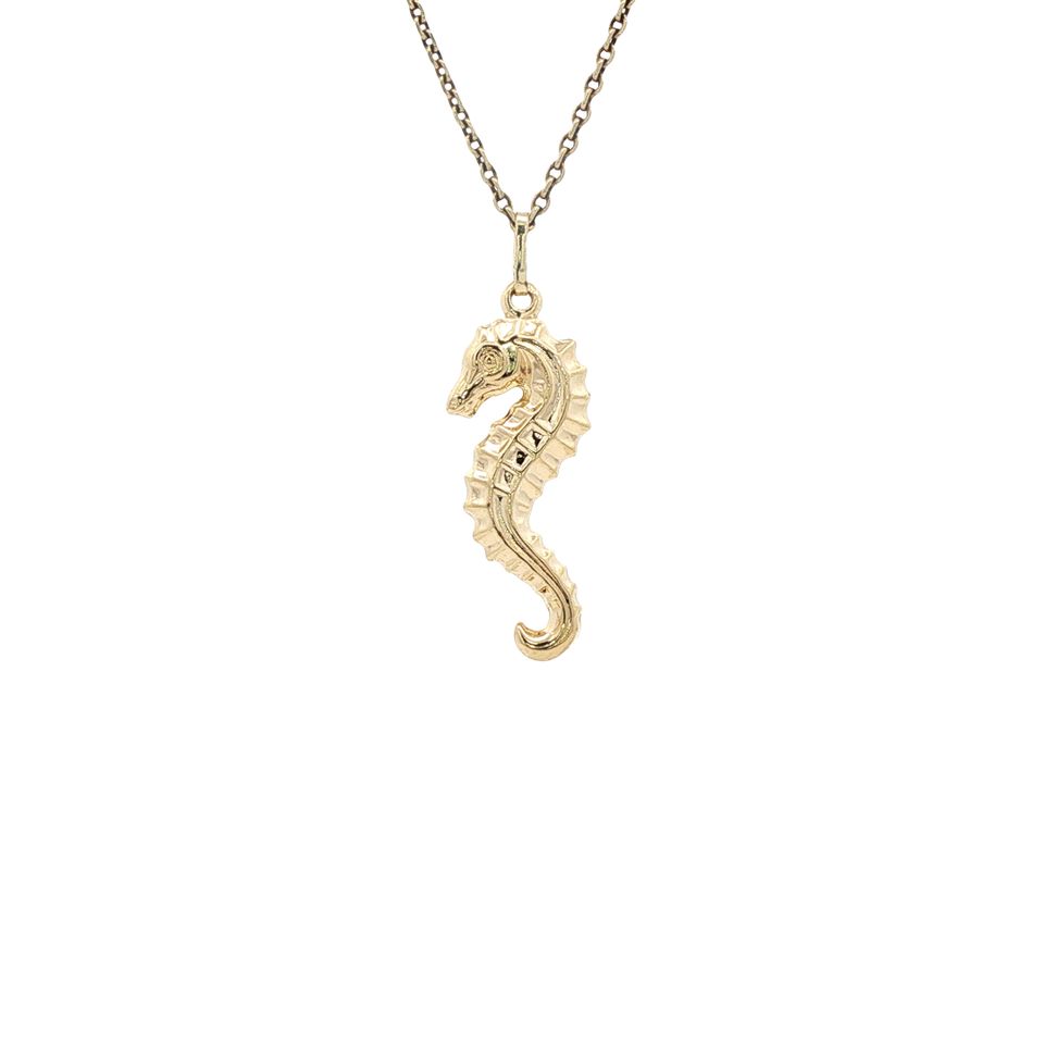 Vintage 14K Gold Seahorse Pendant