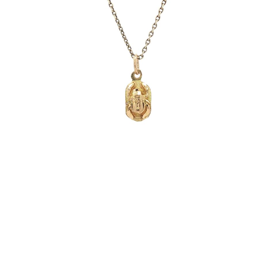 Vintage 14K Gold Scarabee Kever Pendant