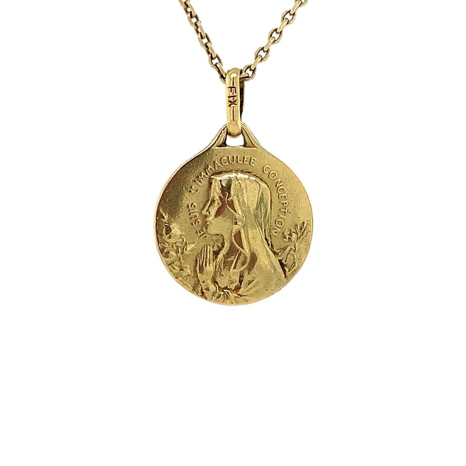 Vintage 14K Gold Pendant Heilige Mary
